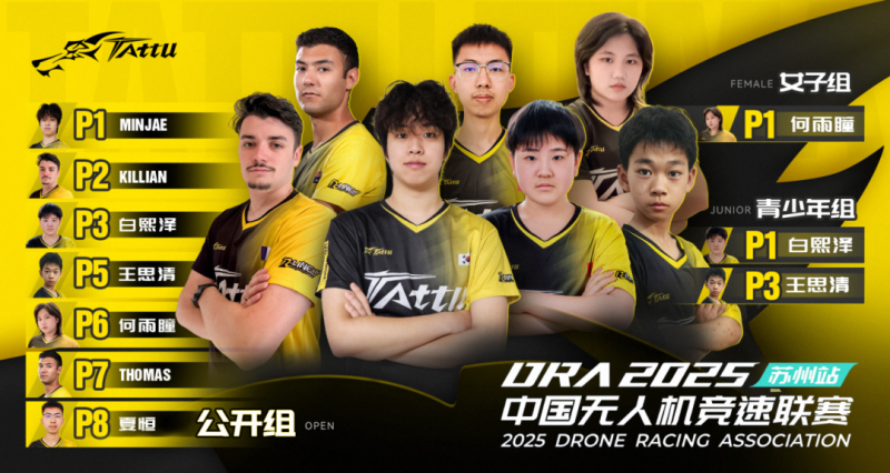 中國無人機(jī)競速聯(lián)賽Tattu飛手得獎 中國無人機(jī)競速聯(lián)賽Tattu飛手得獎